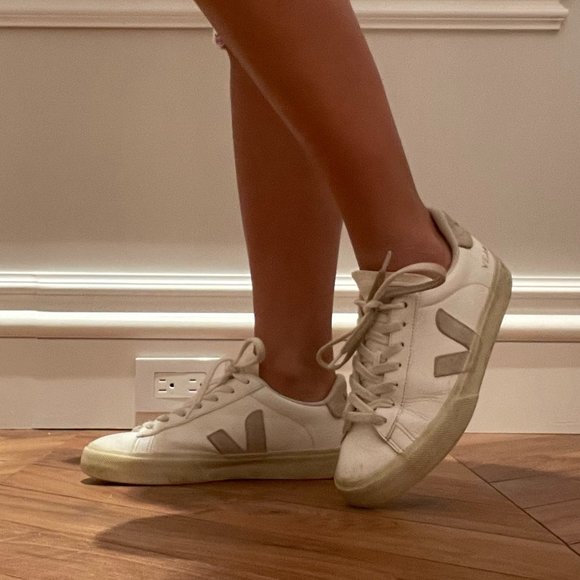 ‼️SOLD‼️VEJA CAMPO CHROMEFREE LEATHER WHITE NATURAL - Picture 4 of 12